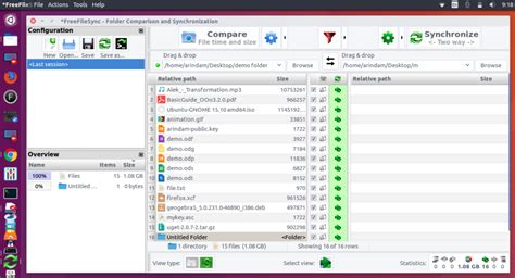 FreeFileSync Synchronize Files And Folders In Ubuntu Linux