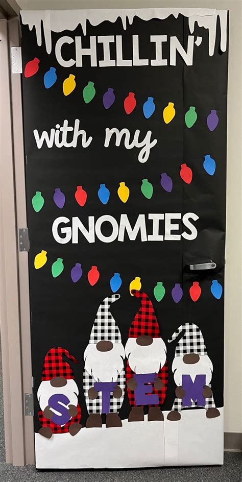 Chillin With My Gnomies Winter Door Decorations Classroom Office