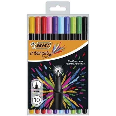 Bic Intensity Stylos Feutres Pointe Fine Mm Couleurs Assorties