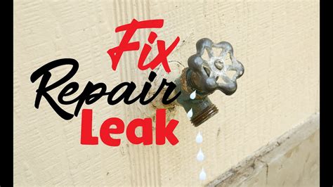 How To Repair Fix Outdoor Water Faucet Easy Simple Youtube