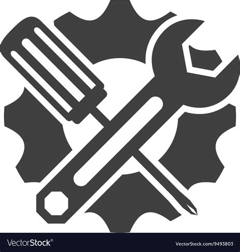 Wrench And Screwdriver Icon Tool Design Royalty Free Vector