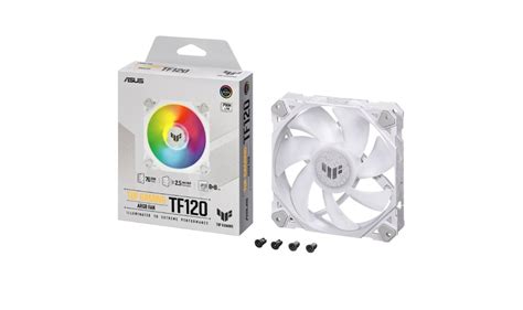 พดลมคอม ASUS TUF Gaming TF120 ARGB Fan White Edition Single Pack