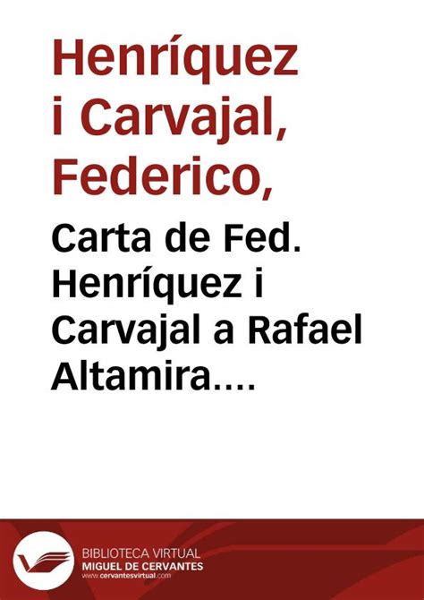 Carta de Fed Henríquez i Carvajal a Rafael Altamira Santo Domingo 19