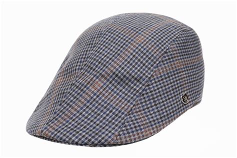 Home Check English Wool Tweed Duckbill Cap Hills Hats