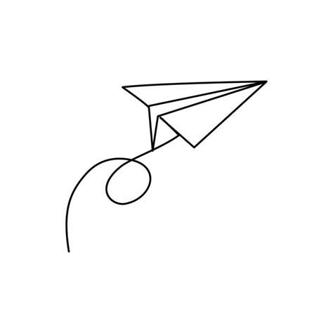 Plane drawn in line art style 35883536 Vector Art at Vecteezy