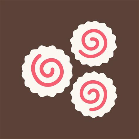 Japanese Kamaboko Fish Cake Topping Ramen Icon Sticker Illustration ...