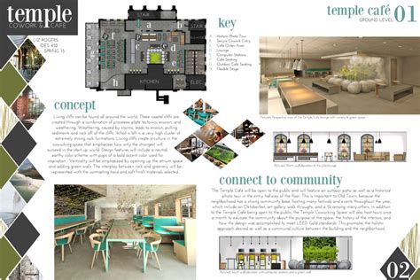 Thesis Project Temple Cowork And Cafe Carrelage En Chevrons Mise En Page Plancher