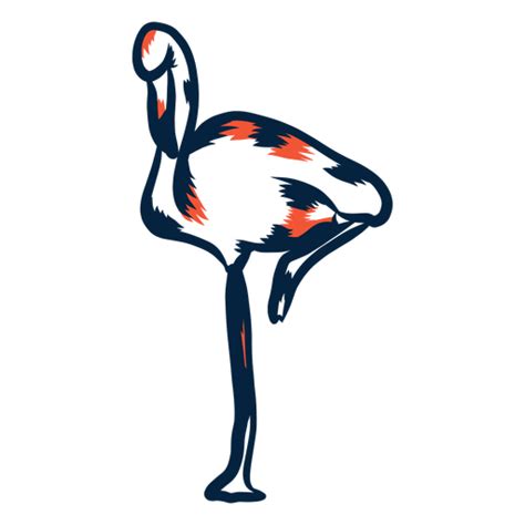 Flamingo Standing Duotone Png And Svg Design For T Shirts