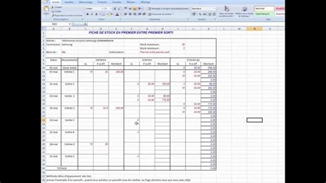 Stock Methode Fifo Youtube