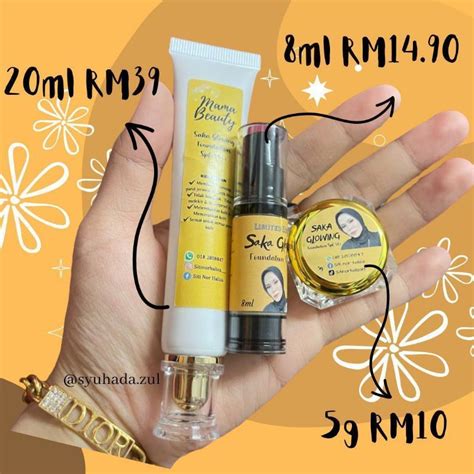 Original Hq Viral Saka Glowing Foundation By Siti Shopee Malaysia