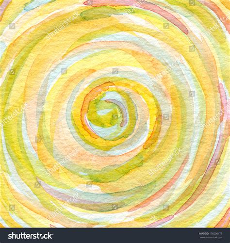 Abstract Watercolor Hand Painted Background Spiral Stock Illustration