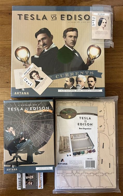 Tesla Vs Edison War Of The Currents The Powering Up Expansion A1 Bonus Organizer Ebay