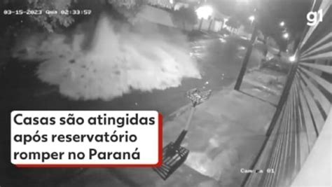 Vídeo Casas são atingidas após reservatório romper no Paraná Paraná G1