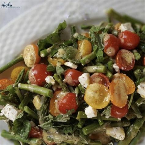 Tri Colored Tomato And Asparagus Salad Heather Mangieri Nutrition