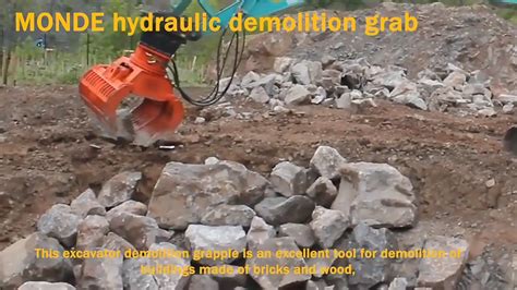 Monde Demolition Grab Log Grab Excavator Claw Handling Grapples For 30