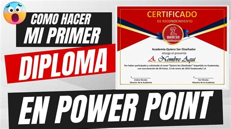 C Mo Hacer Diplomas O Reconocimientos En Power Point Dise O De