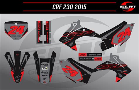 Kit Adesivo Crf 230 Black Line Race Edition Slin Graphics