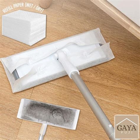 Electrostatic Flat Mop Tisu Pengelap Lantai Mop Tisu Pakai Buang Dust