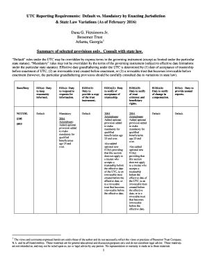 Fillable Online Utc Reporting Requirements Default Vs Fax Email Print