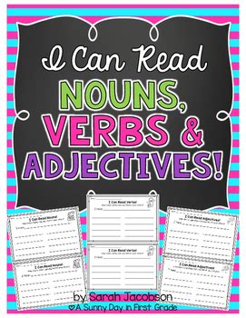 Nouns Verbs Adjectives By A Sunny Day In First Grade Tpt