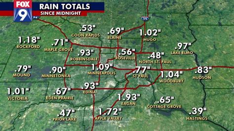 Rain Totals More Than An Inch For Parts Of Twin Cities Metro Area