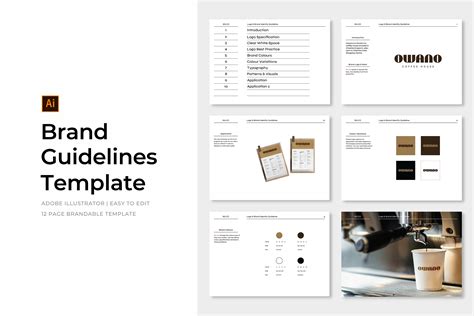 Minimalist Brand Guidelines Template Design Cuts