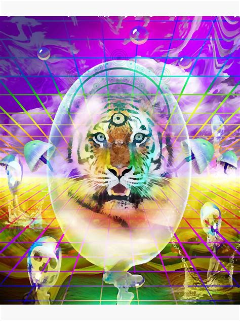 Trippy Tiger Sticker For Sale By GinaAlvar80676 Redbubble