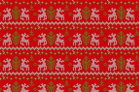 Premium Vector Christmas Ugly Sweaters Seamless Pattern Premium Vector