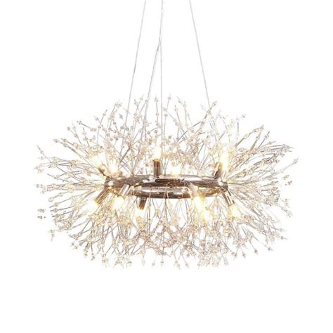 Edislive Calzada Decor 12 Light Chrome Dandelion Firework Chandelier