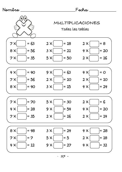 Cuaderno De Multiplicaciones R Pidas Para Primaria Orientacion Andujar