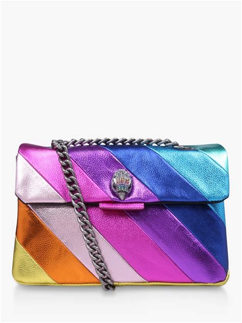 Kurt Geiger London Kensington Leather Cross Body Bag Rainbow Multi In 2020 Leather Crossbody