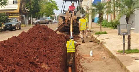 Obras De Redes De Esgoto Pela Corsan Em S O Luiz Gonzaga Continuar O Na