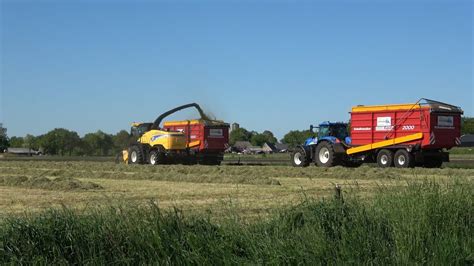 Gras Hakselen Door Loonbedrijf Jansen Eupe Met New Holland Hakselaar En