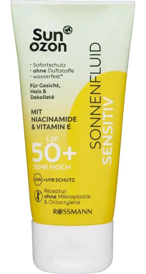 Sun Ozon Sonnenfluid Sensitiv Mit Niacinamide Vitamin E Lsf