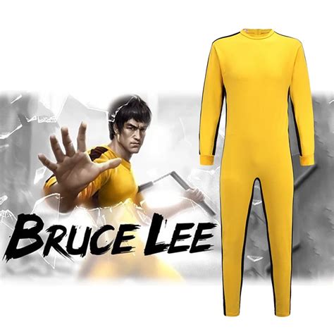 Game Of Death Suit Bruce Lee Costume Yellow Jumpsuit Chinese Kung fu ...