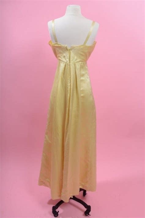 1960s Vintage Yellow Prom Dress By Cotillion Formals Gem