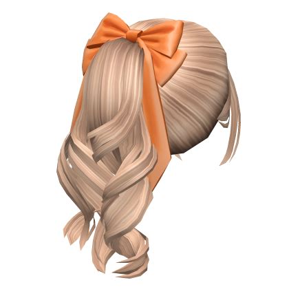 Soft Wavy Flowy Ponytail W Bow Blonde2 Roblox