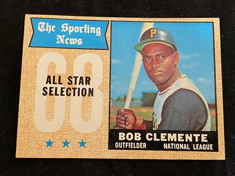 Lot VGEX 1968 Topps Roberto Clemente All Star 374 Baseball Card