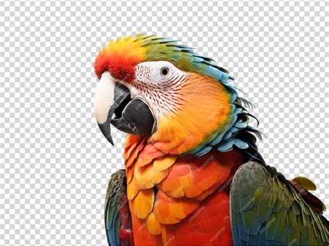 premium psd macaw  transparent background