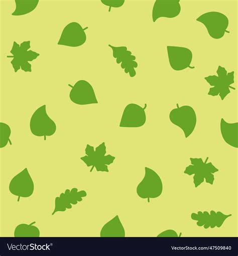 Leaf pattern green color Royalty Free Vector Image