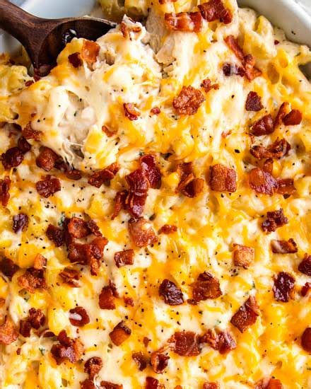 Chicken Bacon Ranch Mac And Cheese Casserole The Chunky Chef