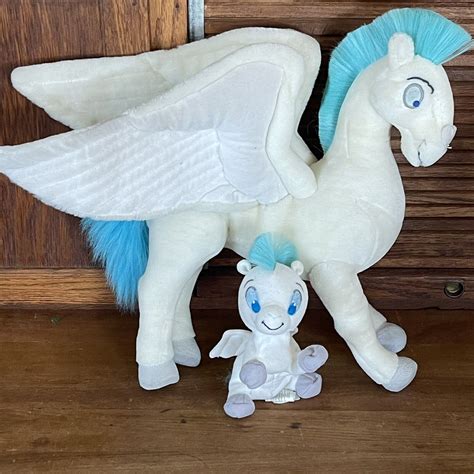 Mavin | Rare Vintage Disney Store Hercules Pegasus Horse Plush 15 inch Winged Horse