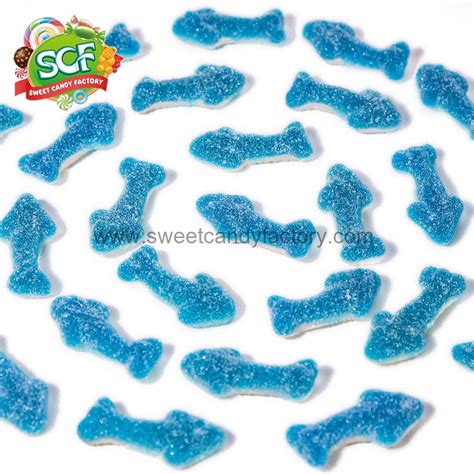 Animal blue and white shark shaped gummy candy - sweetcandyfactory