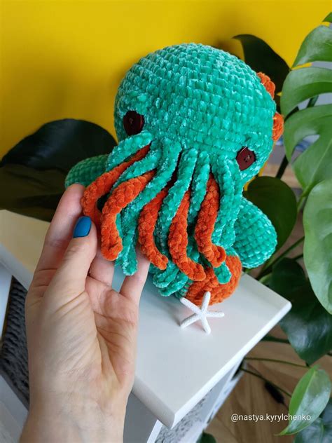 Plush Cthulhu Doll Sea Monster Toy Gothic Toy Crochet Etsy