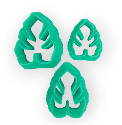 Monstera Polymer Clay Cutters 3pcs