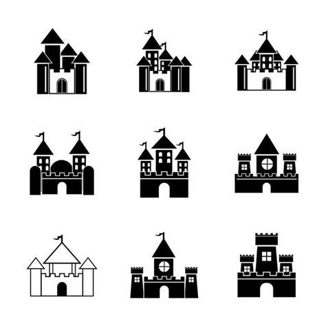 Premium Vector Castle Icon Logo Vector Design Template