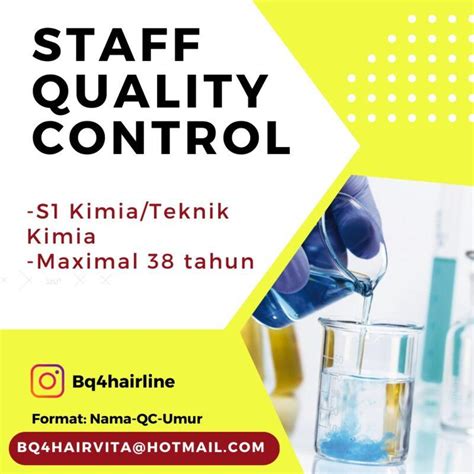 Lowongan Kerja Staff Quality Control Di PT Kurnia Elok JakartaKerja