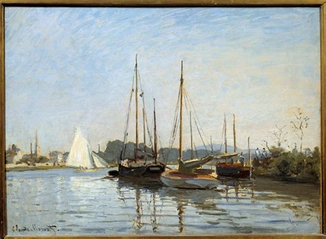 Boats De Plaisance Argenteuil Painting By Claude Monet