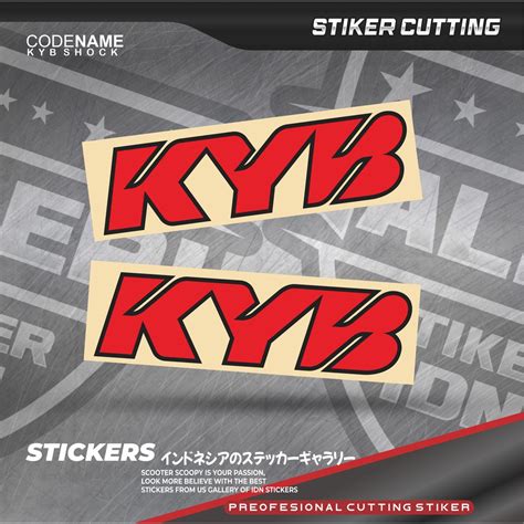 Jual STIKER KYB SHOCK DEPAN MOTOR STIKIER BAMBU DEPAN MOTOR STIKER KYB