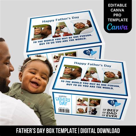 Fathers Day Box Fathers Day T Fathers Day 2024 Box Template